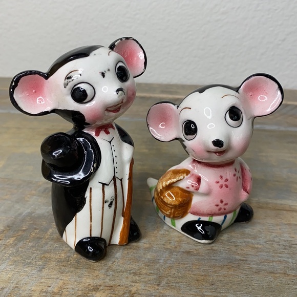 Vintage japan Mice Salt and Pepper shakers - Picture 1 of 16
